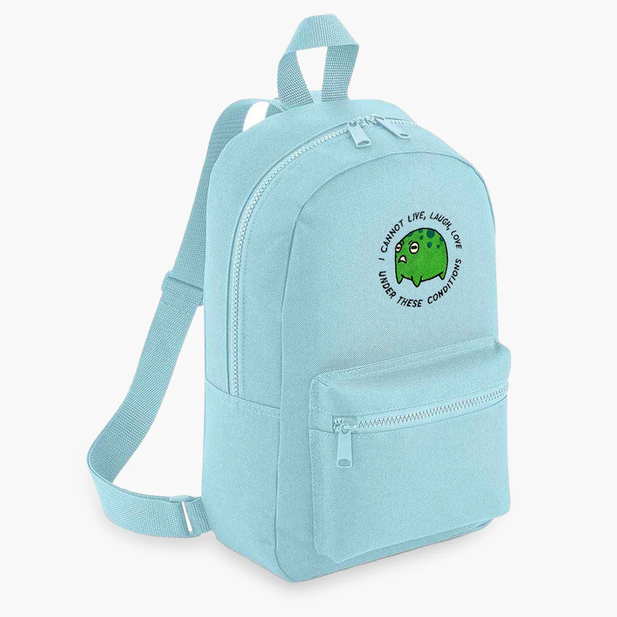 Angry Frog Embroidered Mini Backpack - Image 6
