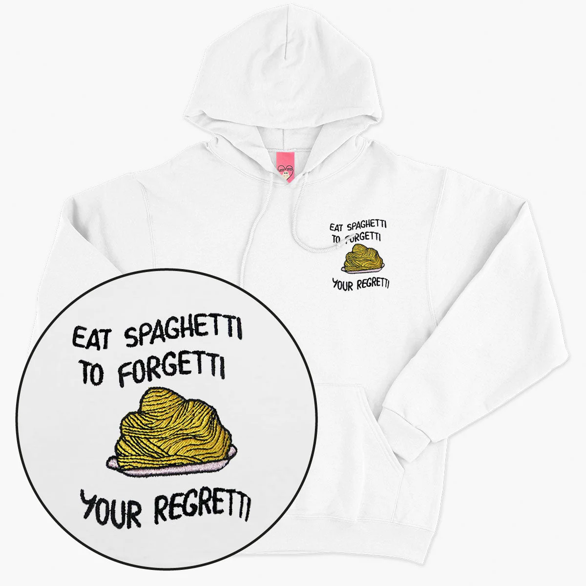 Eat Spaghetti Embroidered Hoodie (Unisex) - Image 3
