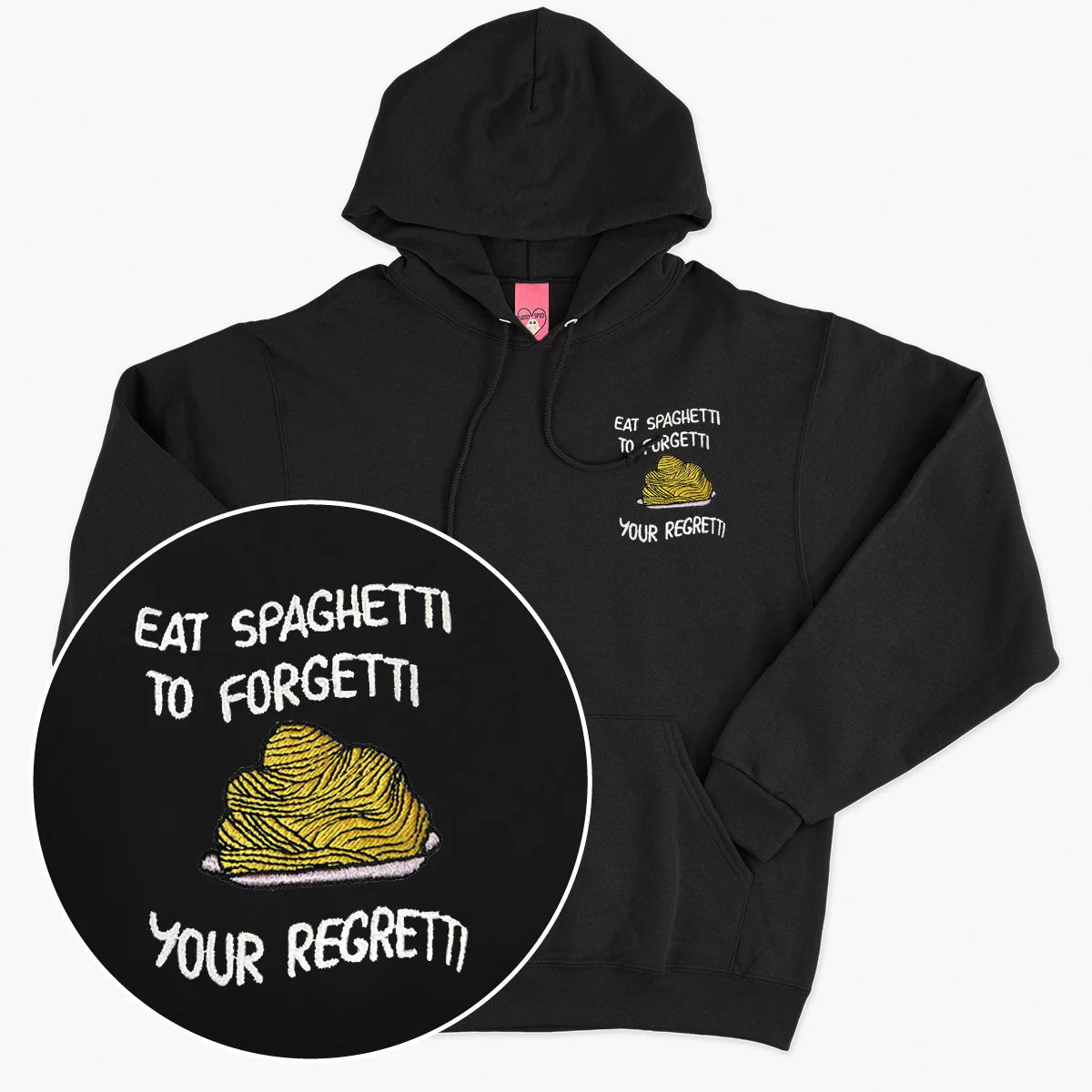 Eat Spaghetti Embroidered Hoodie (Unisex) - Image 5