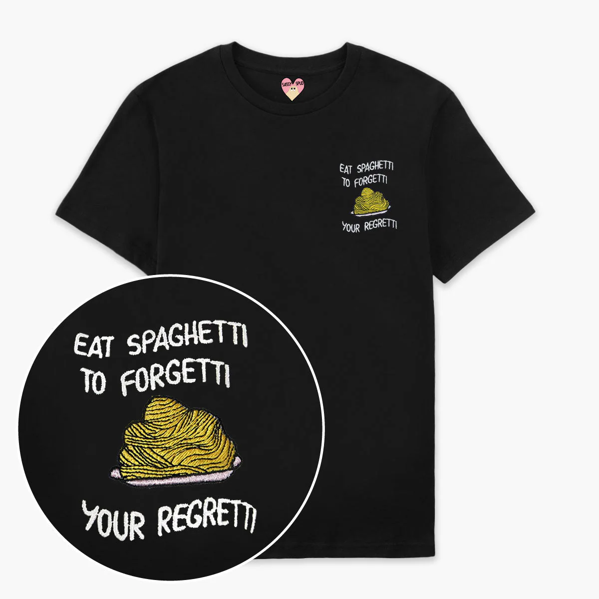 Eat Spaghetti Embroidered T-Shirt (Unisex) - Image 3