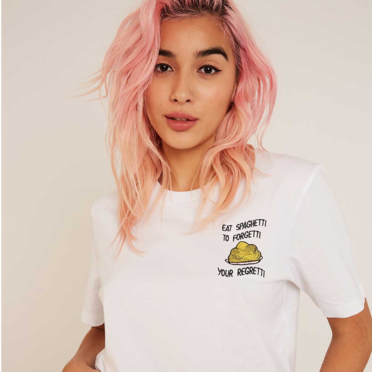 Eat Spaghetti Embroidered T-Shirt (Unisex) - Image 7