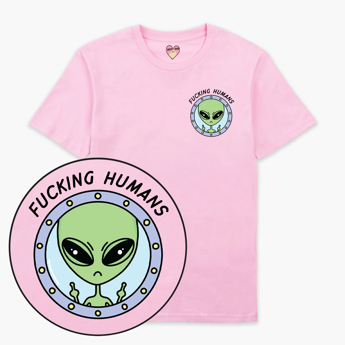 F*cking Humans Alien T-Shirt (Unisex) - Image 4