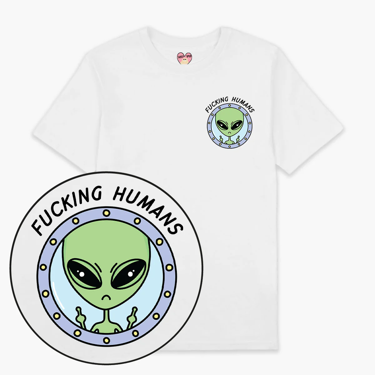 F*cking Humans Alien T-Shirt (Unisex) - Image 5