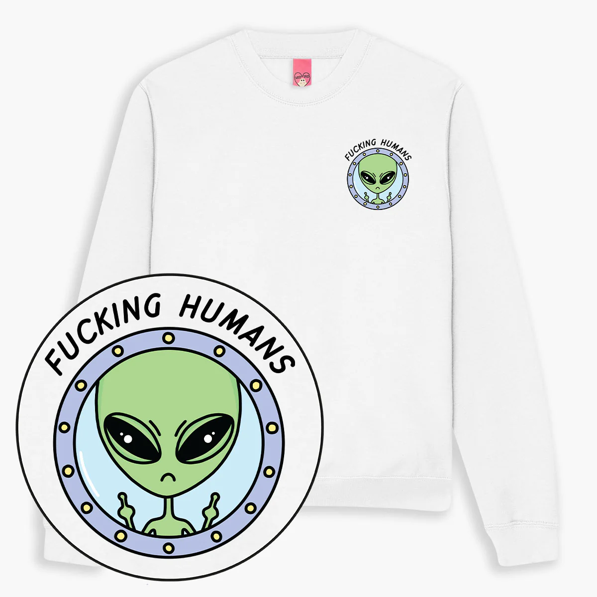 F*cking Humans Alien Sweatshirt (Unisex) - Image 4