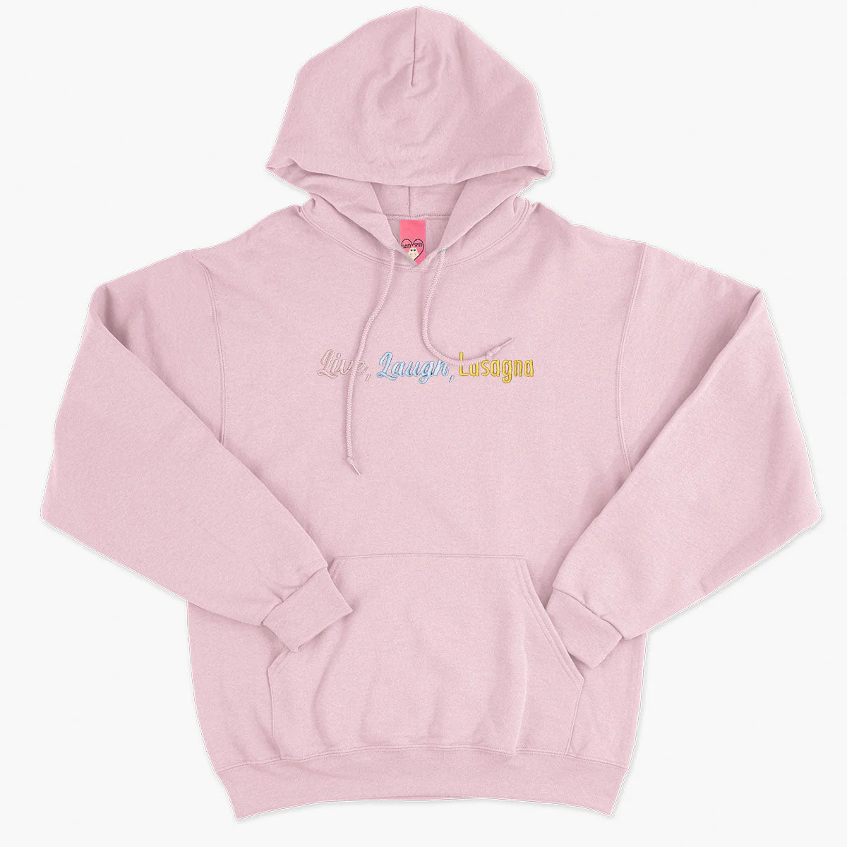 Live Laugh Lasagna Embroidered Hoodie (Unisex) - Image 6