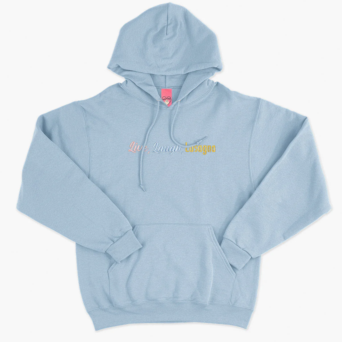 Live Laugh Lasagna Embroidered Hoodie (Unisex) - Image 7