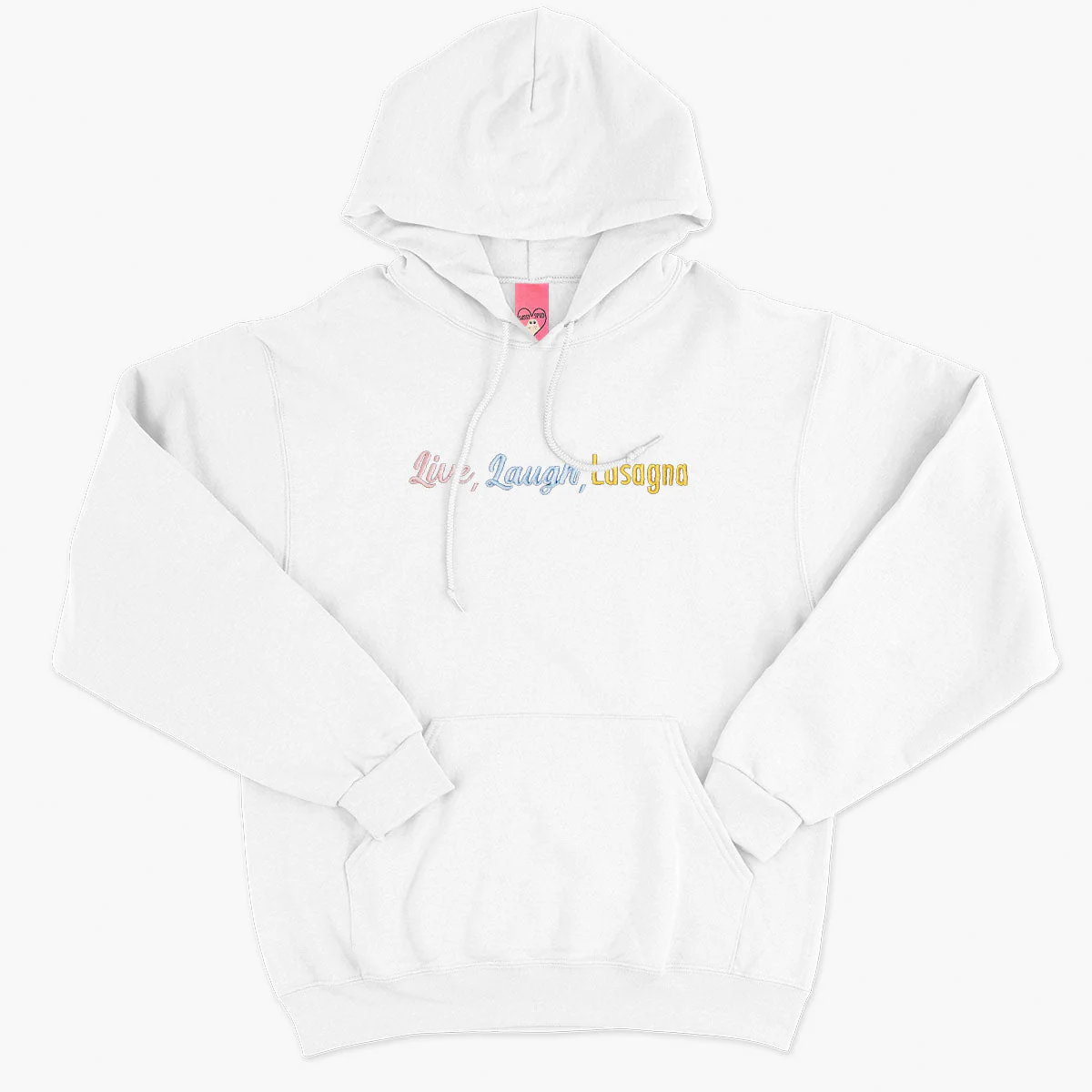 Live Laugh Lasagna Embroidered Hoodie (Unisex) - Image 8