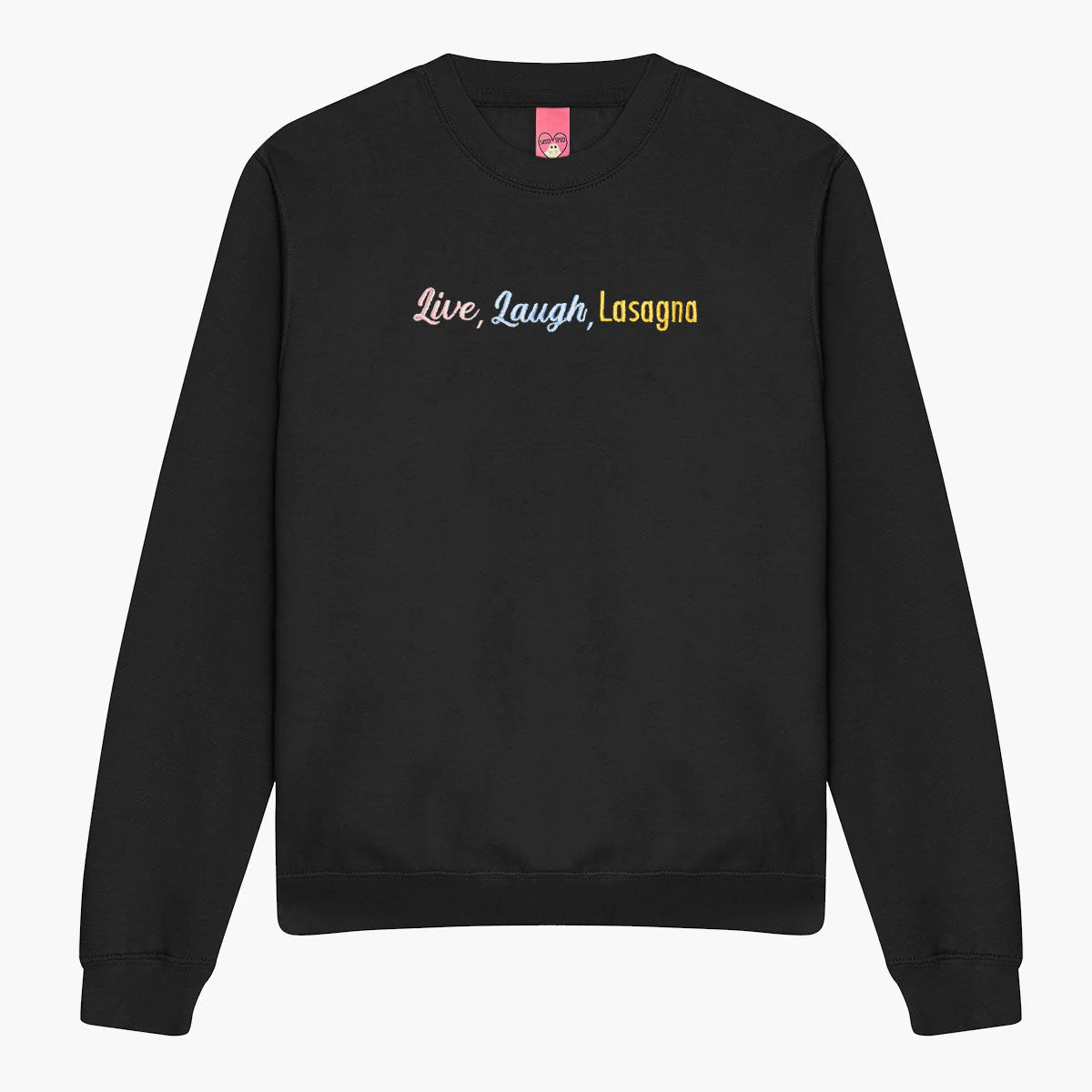 Live Laugh Lasagna Embroidered Sweatshirt (Unisex) - Image 3