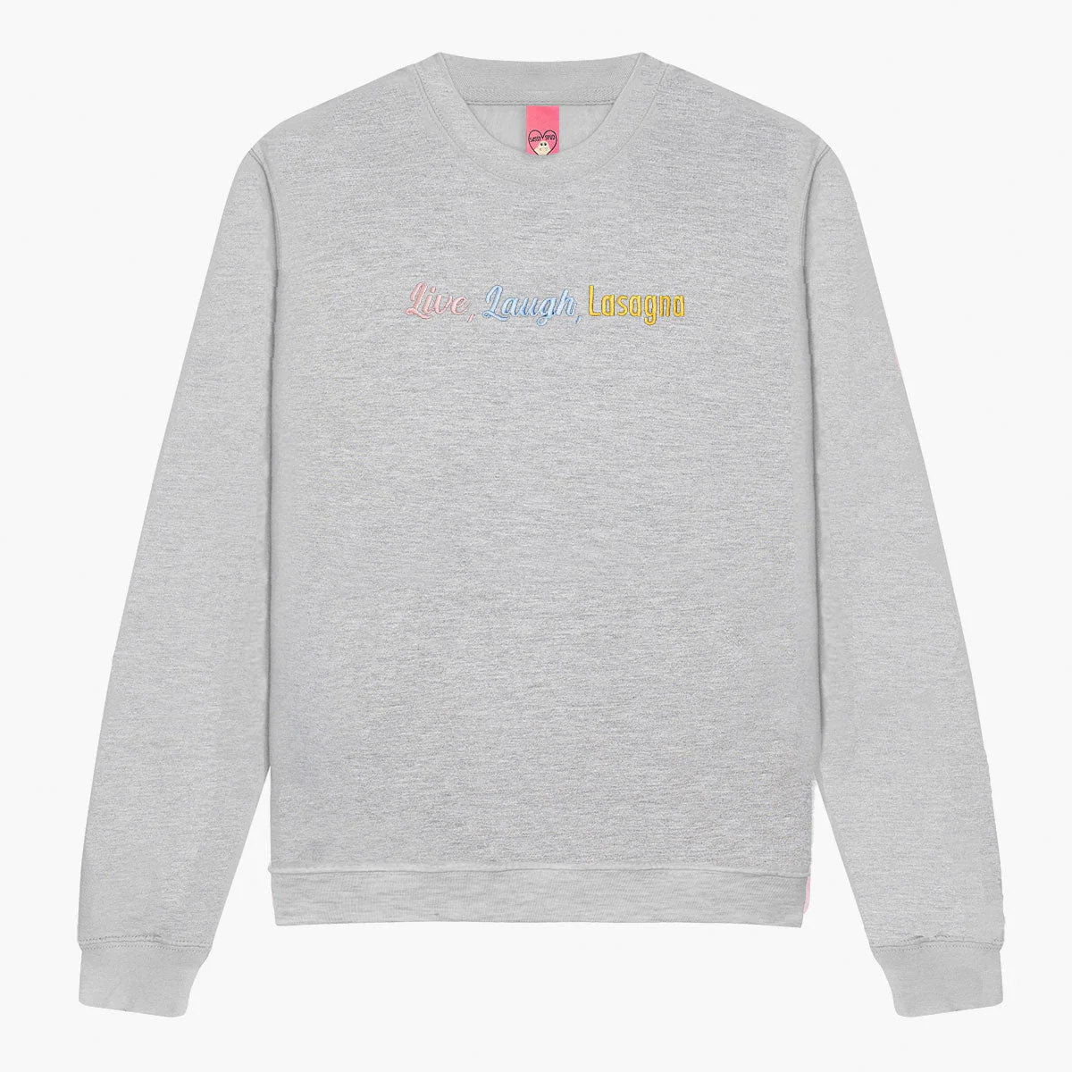 Live Laugh Lasagna Embroidered Sweatshirt (Unisex) - Image 5