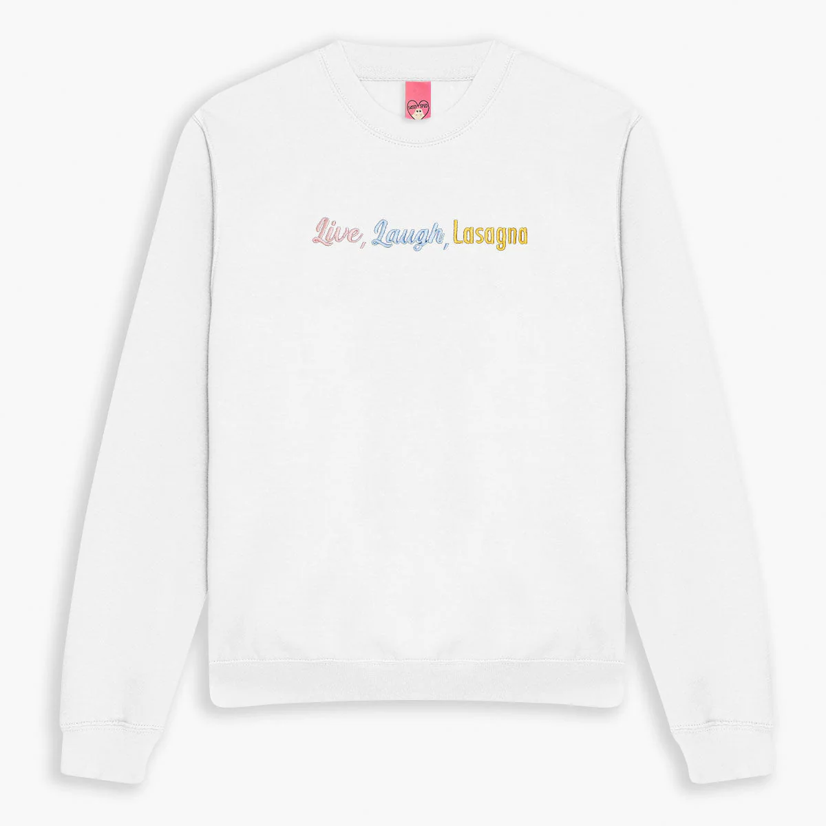 Live Laugh Lasagna Embroidered Sweatshirt (Unisex) - Image 7