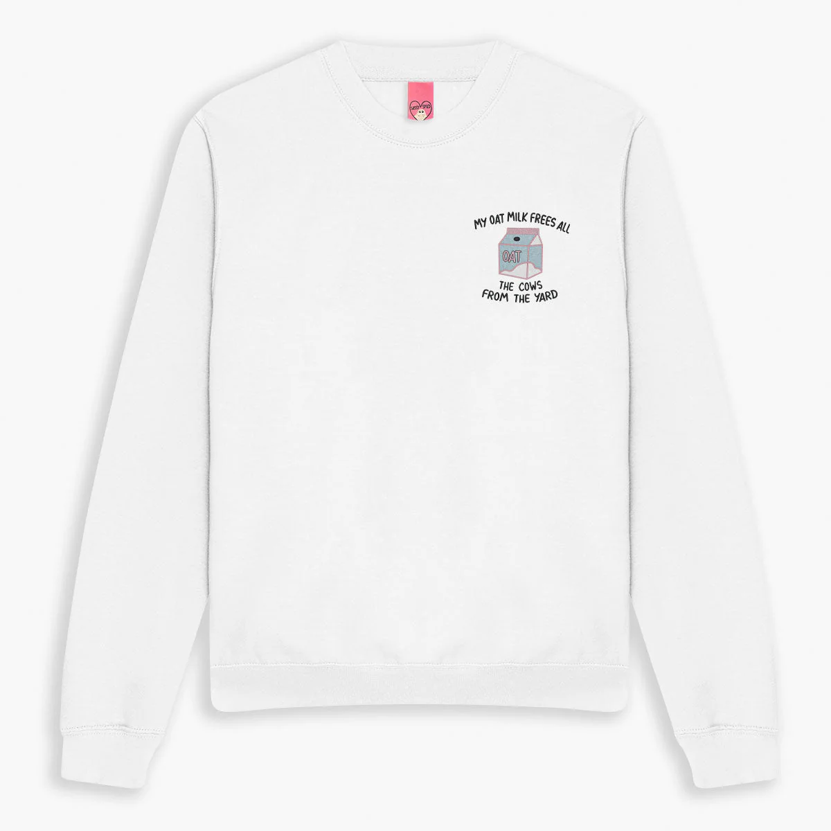 My Oat Milk Frees All The Cows From The Yard Embroidered Sweatshirt (Unisex) - Image 3