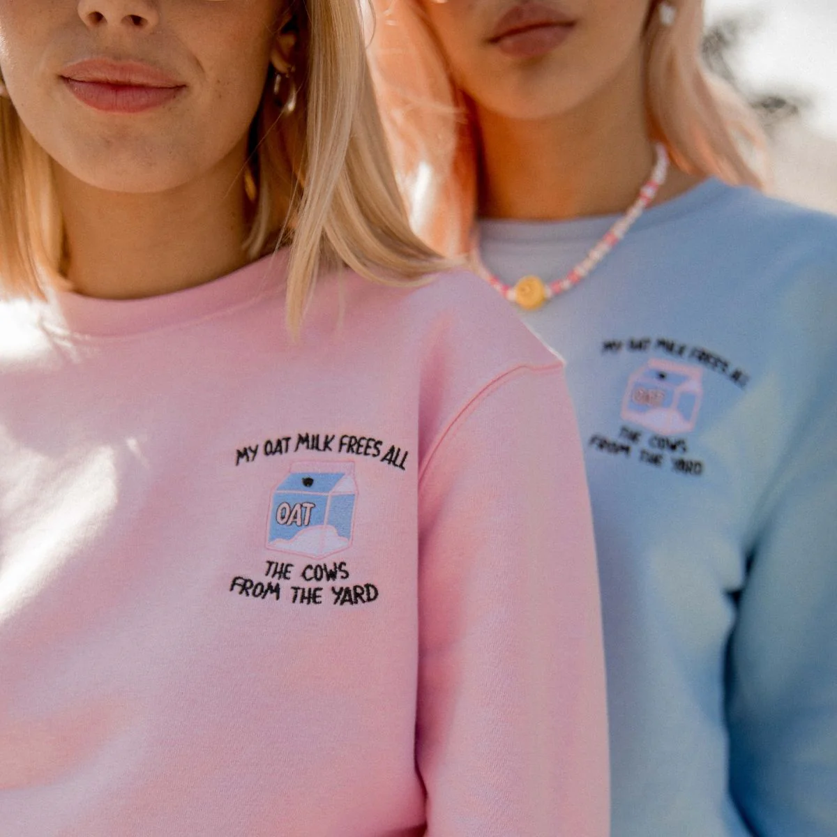 My Oat Milk Frees All The Cows From The Yard Embroidered Sweatshirt (Unisex) - Image 6