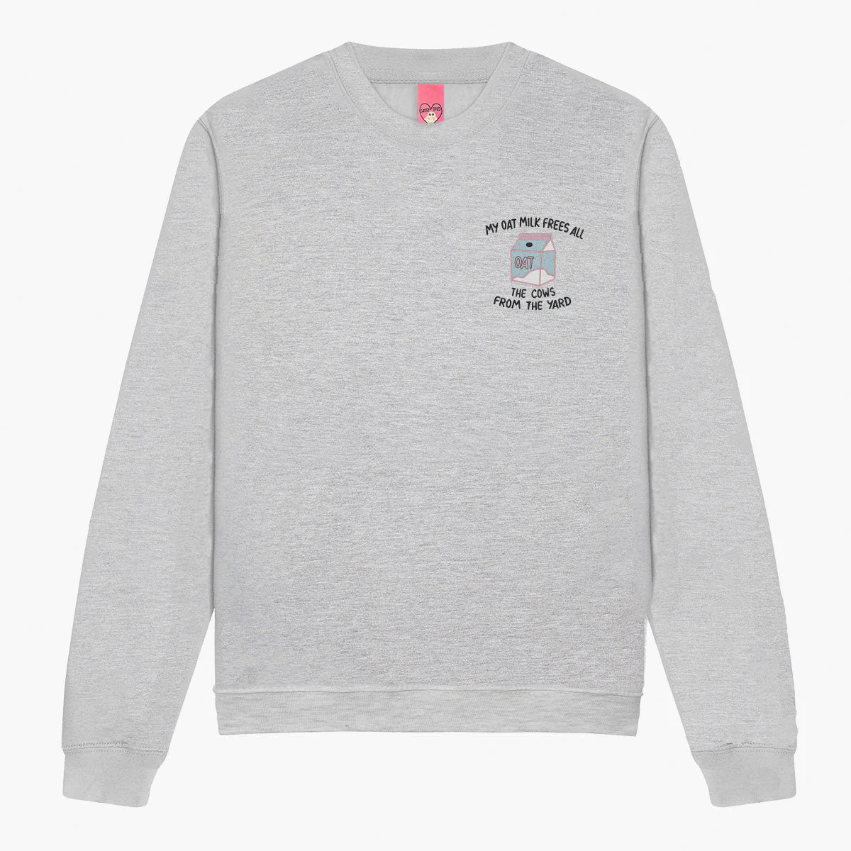 My Oat Milk Frees All The Cows From The Yard Embroidered Sweatshirt (Unisex) - Image 8