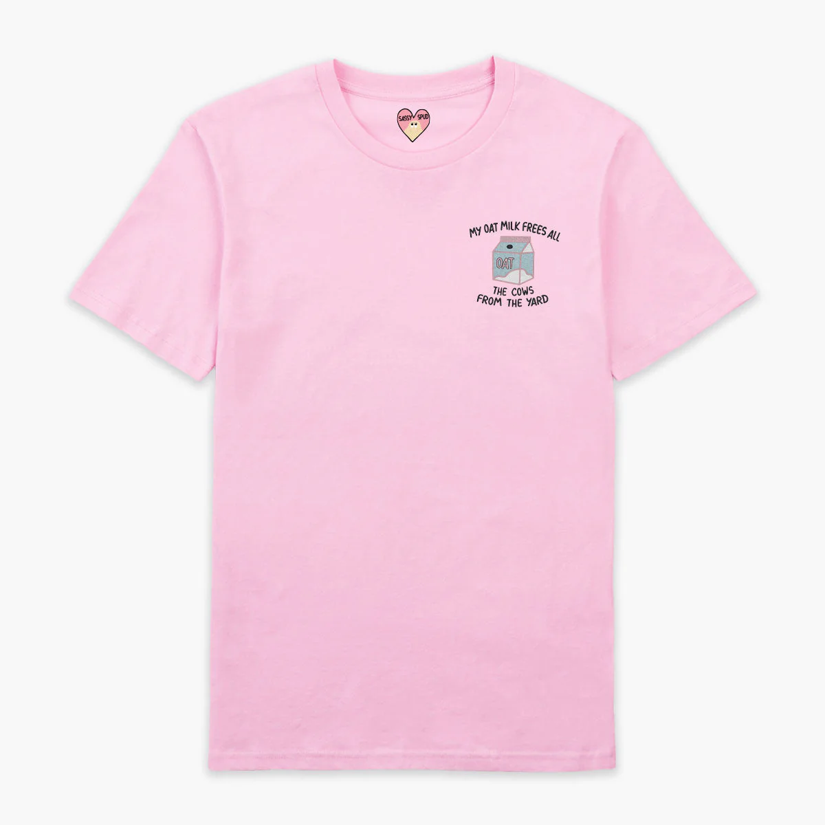 My Oat Milk Frees All The Cows From The Yard Embroidered T-Shirt (Unisex) - Image 5