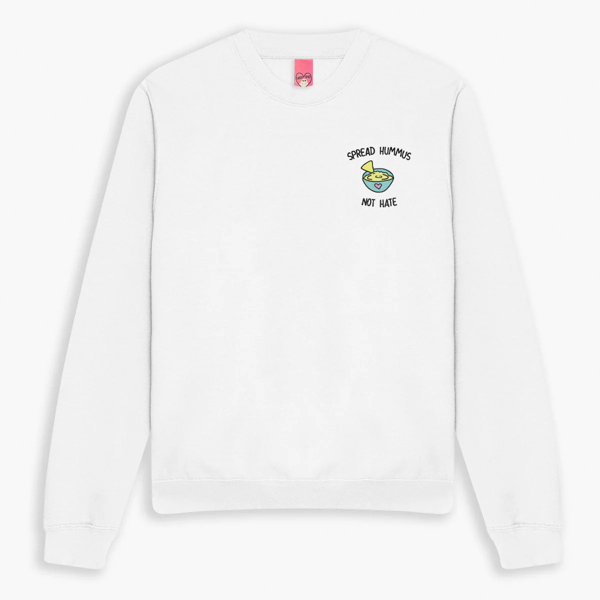 Spread Hummus Not Hate Embroidered Sweatshirt (Unisex) - Image 5