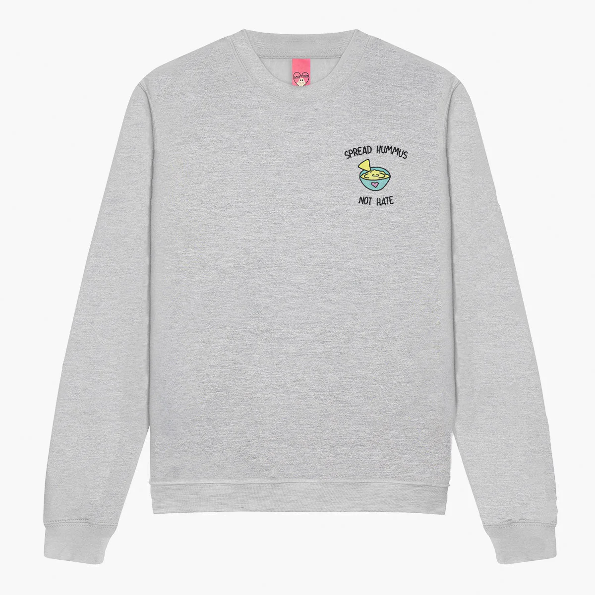 Spread Hummus Not Hate Embroidered Sweatshirt (Unisex) - Image 7