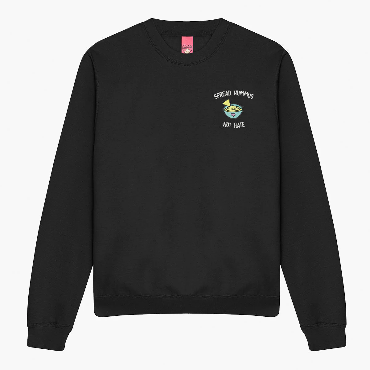 Spread Hummus Not Hate Embroidered Sweatshirt (Unisex) - Image 8