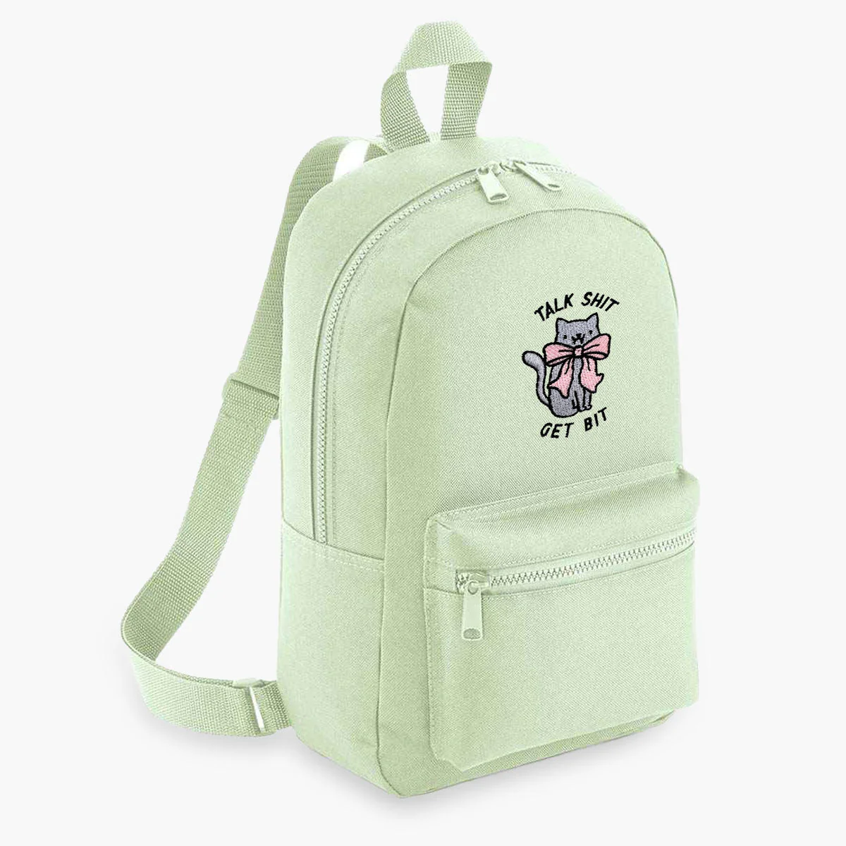 Talk Sh*t Get Bit Embroidered Mini Backpack - Image 3