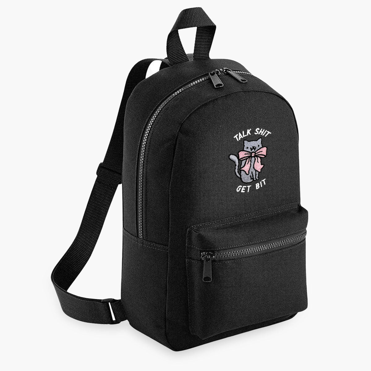 Talk Sh*t Get Bit Embroidered Mini Backpack - Image 4