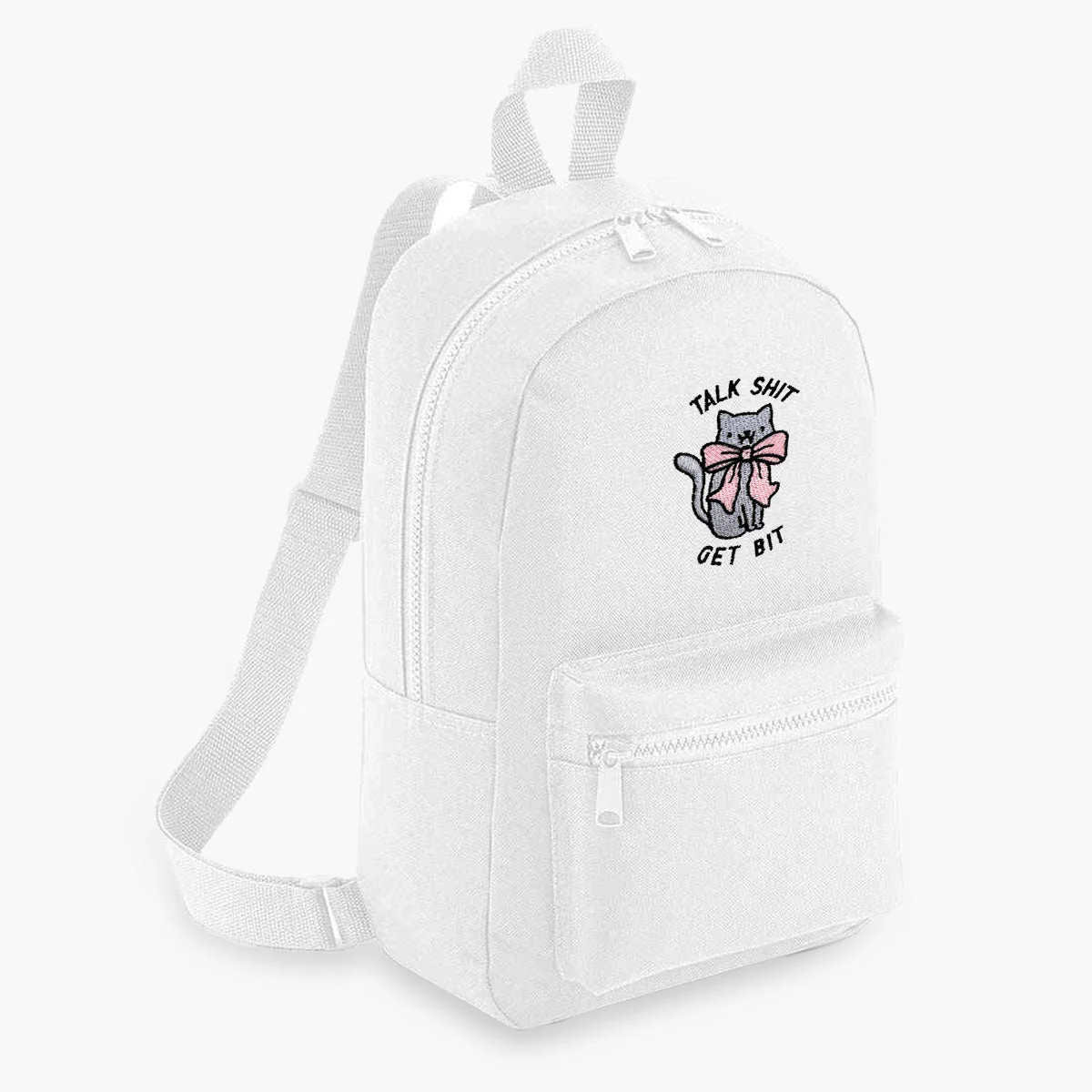 Talk Sh*t Get Bit Embroidered Mini Backpack - Image 5